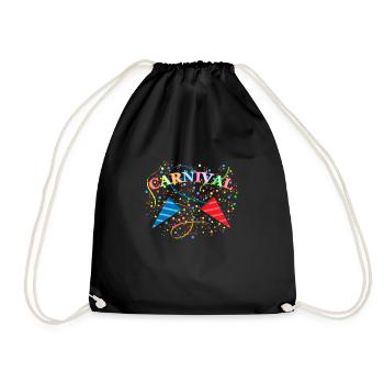 Karneval bunt Konfetti - Turnbeutel - Schwarz - Vorne