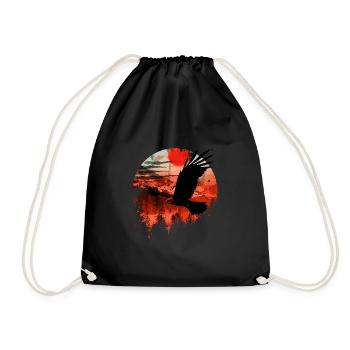 Red Milan Bird Bird of Prey - Drawstring Bag - black - Front