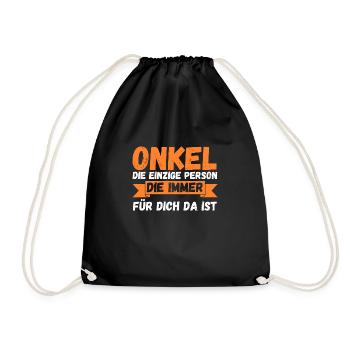 Uncle - Drawstring Bag - black - Front