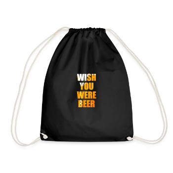 Bier - Turnbeutel - Schwarz - Vorne