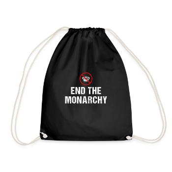 Anti Monarchy Not My Royal Lustige Demokratie - Turnbeutel - Schwarz - Vorne