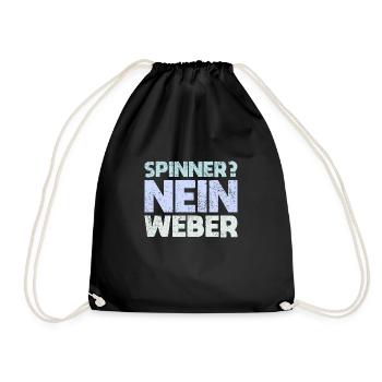 Spinner? Nein, Weber - Turnbeutel - Schwarz - Vorne