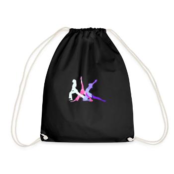 tournoi, yoga, sports, exercices, étirements, gymnastique - Sac de sport léger - noir - Devant