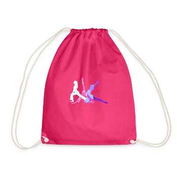 tournamentin, yoga, sports, exercises, stretching, gymnastics - Drawstring Bag - fuchsia - Front