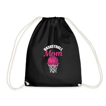 Basketball Mom Basketballspieler Sportler Korb - Turnbeutel - Schwarz - Vorne