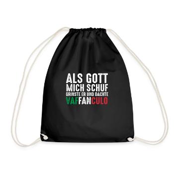 Italien Italiener Vaffanculo - Turnbeutel - Schwarz - Vorne