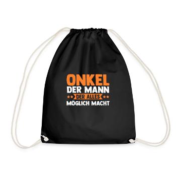 Uncle - Drawstring Bag - black - Front
