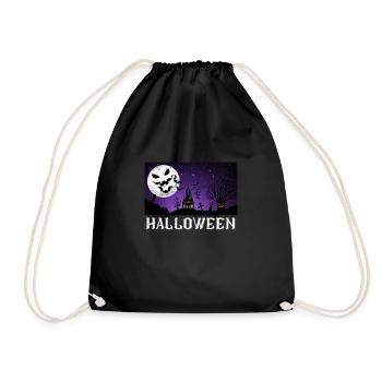 Manoir hanté d’Halloween - Sac de sport léger - noir - Devant