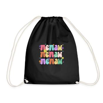 Memaw Gifts For Grandma Retro Vintage Mother's Day - Drawstring Bag - black - Front