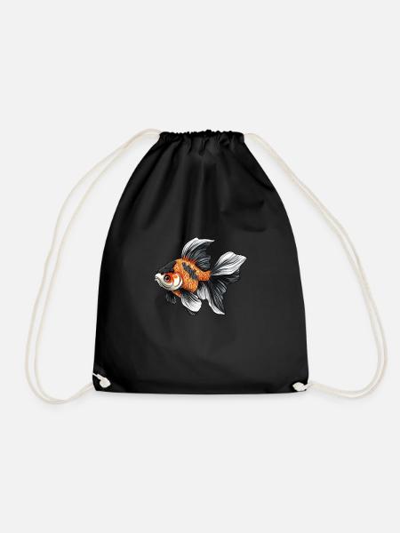Fancy Calico Schleierschwanz Goldfisch - Turnbeutel - Schwarz
