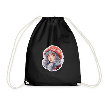 Fille d’hiver de Noël - Sac de sport léger - noir - Devant