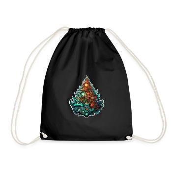 Christmas tree - Drawstring Bag - black - Front