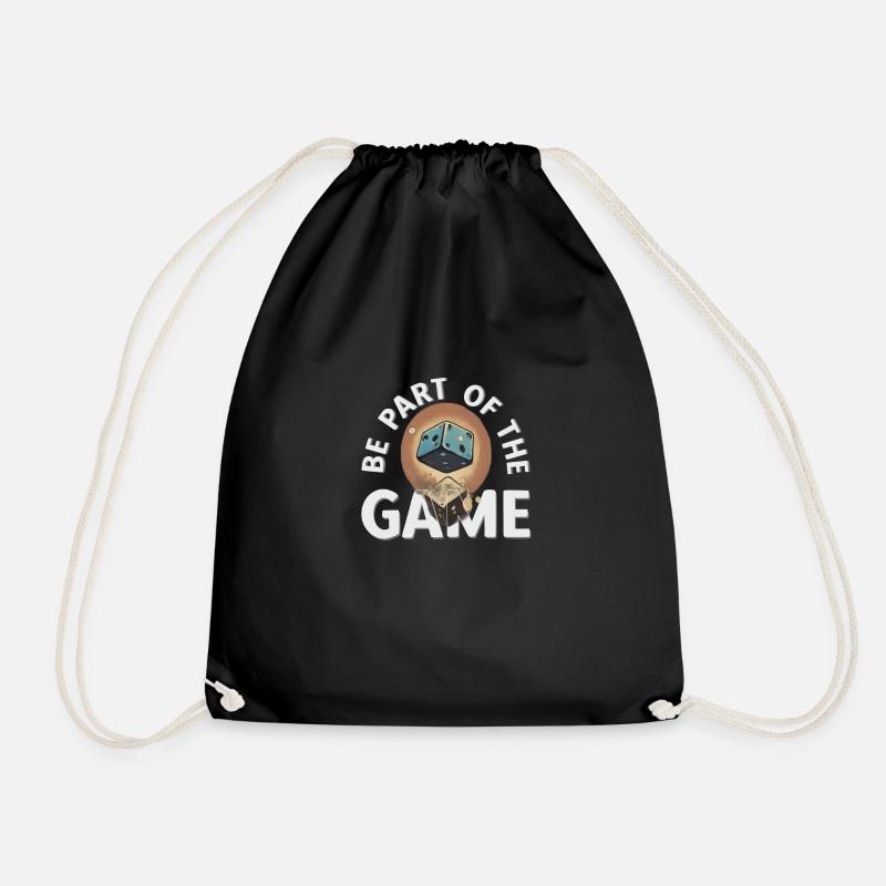Boardgamer - Be part of the game - Drawstring Bag - black