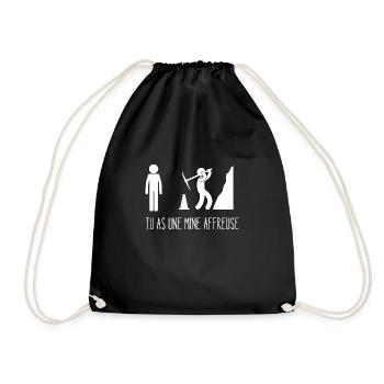 tu as une mine affreuse - Sac de sport léger - noir - Devant