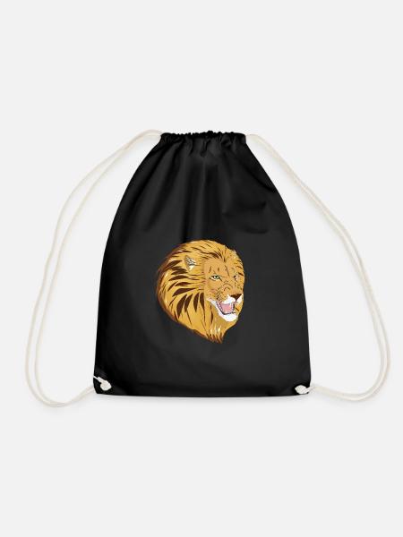 Lio the Lion - Drawstring Bag - black