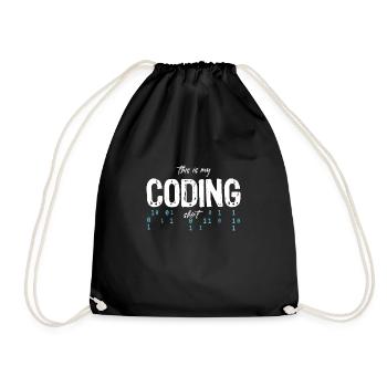 Programmierer Softwareentwickler Coder Sprüche - Turnbeutel - Schwarz - Vorne