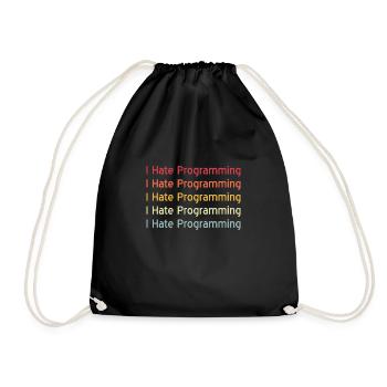 Informatiker Programmer Programming Coding Sprüche - Turnbeutel - Schwarz - Vorne