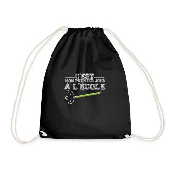 c'est mon premier jour à l'école - Sac de sport léger - noir - Devant