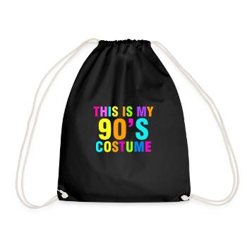 This is my 90s retro vintage 90s costume - Drawstring Bag - black - Front