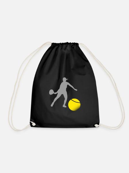 Padel woman - Drawstring Bag - black