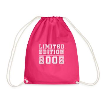 Limited Edition 2005 18th Birthday Gift - Drawstring Bag - fuchsia - Front