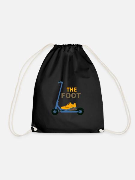 The foot - Drawstring Bag - black