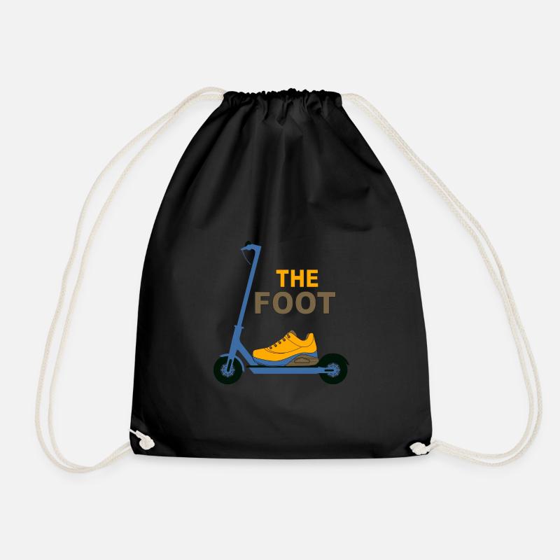 The foot - Drawstring Bag - black