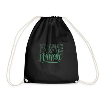 Feminism Saying Gift Vintage Emancipation - Drawstring Bag - black - Front