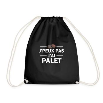 je peux pas j'ai palet - Sac de sport léger - noir - Devant
