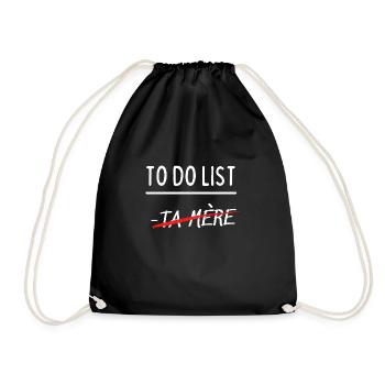 to do list - Sac de sport léger - noir - Devant