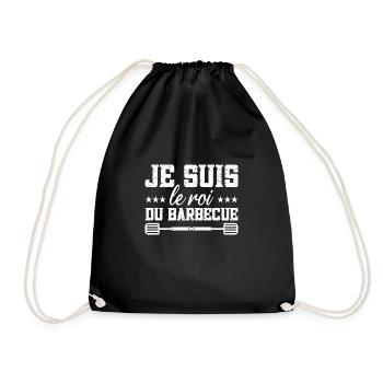 Roi du Barbecue - Cadeau Anniversaire Papa Humour - Sac de sport léger - noir - Devant