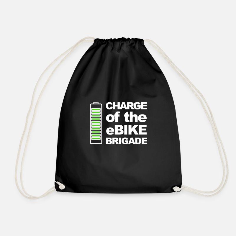 Charge of the eBike Brigade - Drawstring Bag - black