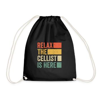 Détendez-vous Le violoncelliste est ici Violoncelliste - Sac de sport léger - noir - Devant