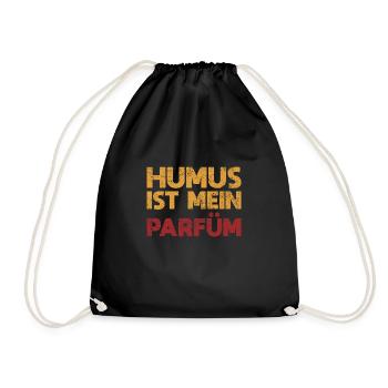 Humus Ist Mein Parfüm - Turnbeutel - Schwarz - Vorne