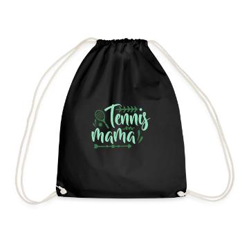 Tennis Vintage Retro Tennisspieler Sport Hobby - Turnbeutel - Schwarz - Vorne