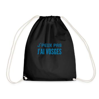 J'peux pas j'ai Vosges (Bleu) - Sac de sport léger - noir - Devant