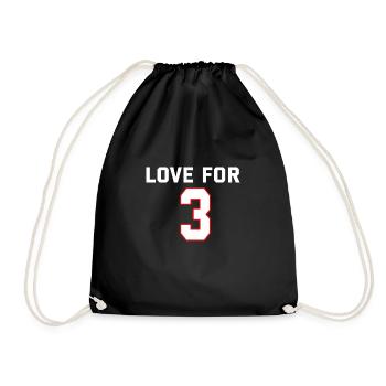 Love for 3 - Drawstring Bag - black - Front