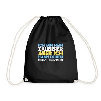 Ich Bin Kein Zauberer, Aber Ich Kann Deinen... - Turnbeutel - Schwarz - Vorne