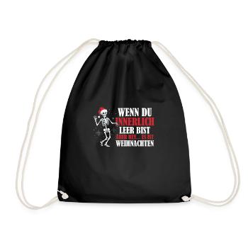 Noël du Père Noël - Sac de sport léger - noir - Devant