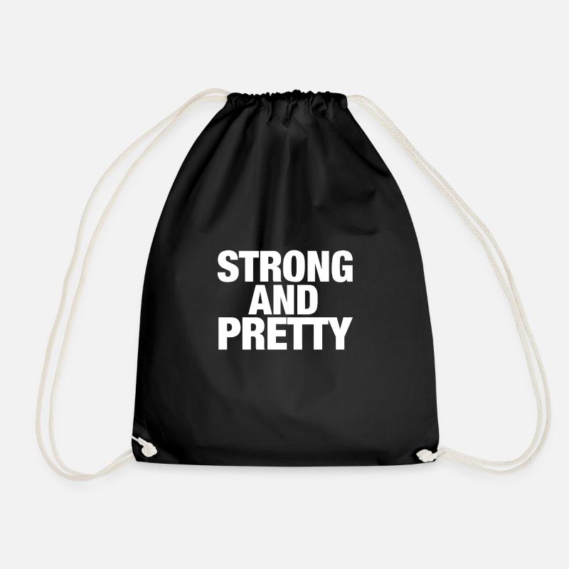 Strong and pretty - Turnbeutel - Schwarz