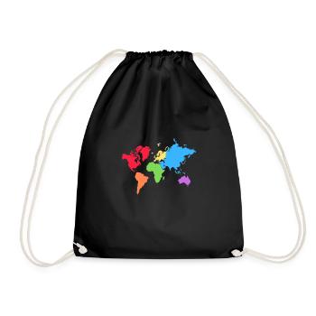 pride map - Drawstring Bag - black - Front