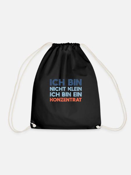 Ich Bin Nicht Klein, Ich Bin Ein Konzentrat - Turnbeutel - Schwarz