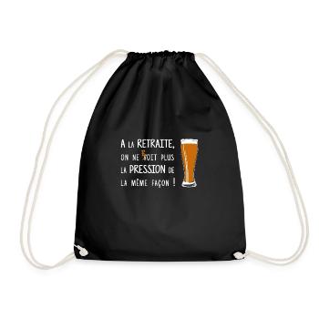 retraite pression humour - Sac de sport léger - noir - Devant