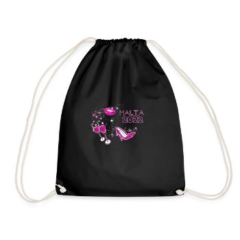 girlsnight,filles,2022,malte,île - Sac de sport léger - noir - Devant