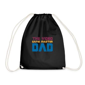 The Video Game Master Dad - Drawstring Bag - black - Front