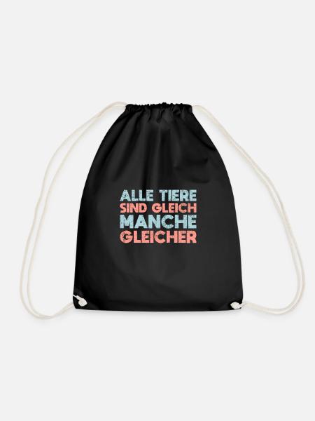 Alle Tiere Sind Gleich, Manche Gleicher - Turnbeutel - Schwarz