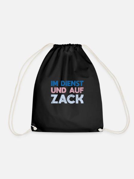 Im Dienst Und Auf Zack - Turnbeutel - Schwarz