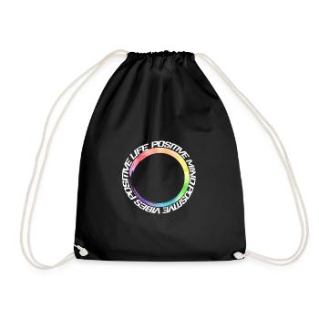esprit positif - ondes positives - vie positive - Sac de sport léger - noir - Devant