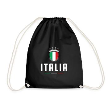 ITALIA ITALIE DRAPEAU ARMOIRIES EMBLÈME FAN CADEAU - Sac de sport léger - noir - Devant