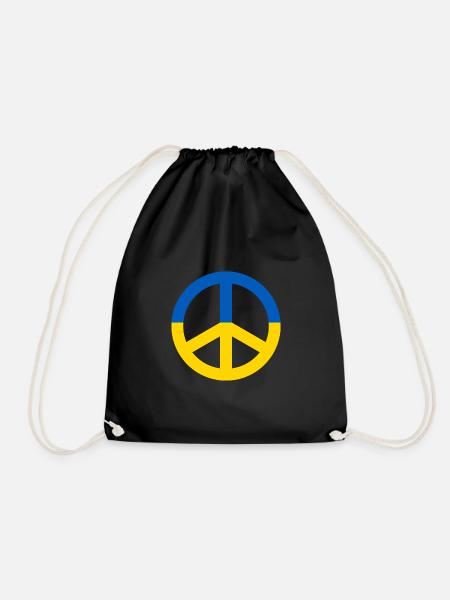 Peace Sign Ukraine - Turnbeutel - Schwarz
